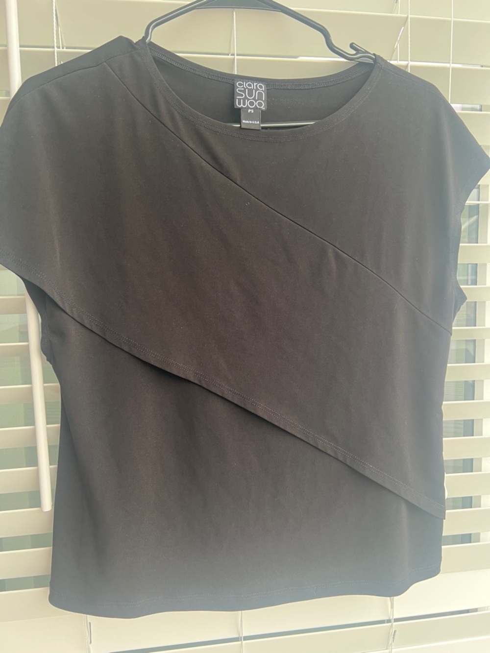 Clara Sun Woo Black Layered Neck Tee